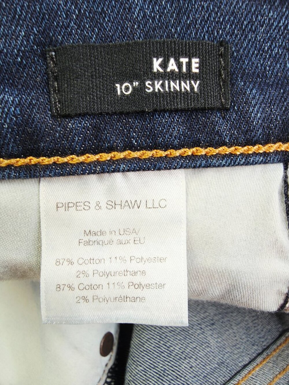 Veronica Beard Kate 10" Skinny Womens Size 24X27 Raw Hem Blue Denim Jeans USA - Picture 5 of 12